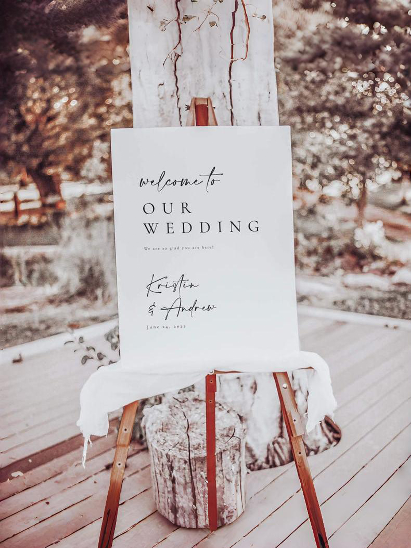 Custom PVC Wedding Welcome Sign